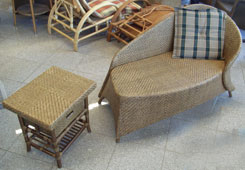 Rattan Beistelltisch Liege