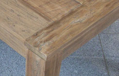 Teakmöbel Detail für Innenräume